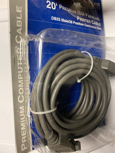 BELKIN 20’ IBM DB25 PREMIUM IBM PARALLEL PRINTER CABLE (Brand New!) - Picture 5 of 6