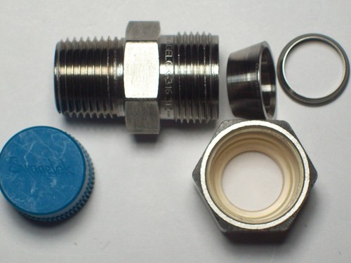 1- Conector de acero inoxidable Swagelok, tubo OD de 1/2"" x 3/8"" macho NPT, SS-810-1-6 - Imagen 3 de 3