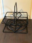 Wrought Iron Heart Design Table Caddy