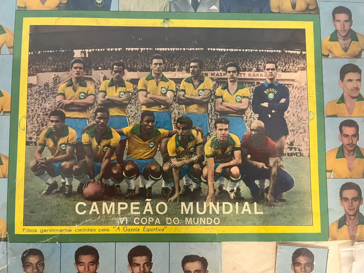 GARRINCHA / PELE 1958 A GAZETA ESPORTIVA CAMPEAO MUNDIAL # PSA 2.5 Rookie