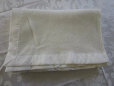 Baby Morgan BLANKET, COZY White Acrylic Thermal Nylon Binding Crib  New