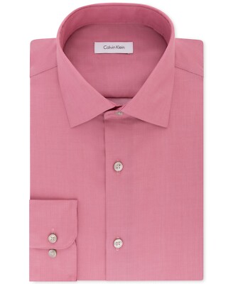 Calvin Klein Steel Men's Big & Tall Classic-Fit Non-Iron Herringbone Dress  Shirt | eBay