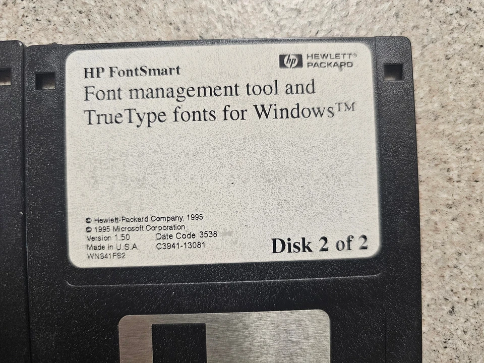 HP FONTSMART FOR WINDOWS 3.1 DISKETTE VERSION. - Image 3 of 4