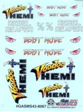 Slixx 8067 Gasser Mini Sheet 45 1/24 1/25 waterslide decal