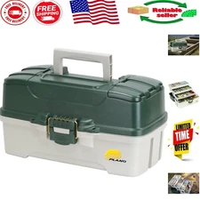 Versatile 3-Tray Fishing Tackle Box with Easy Top Access and Collapsible Handle