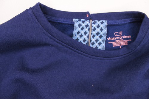 Vineyard Vines Girl's Mixed Media Sweatshirt Dress Bayside Blue Size LARGE (14) - Picture 3 of 7