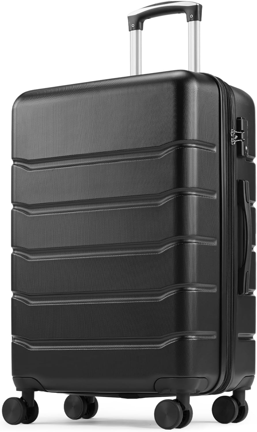 Carry on Luggage Hard Shell ABS Suitcase with Double Spinner Wheels 20 Inch USA-image