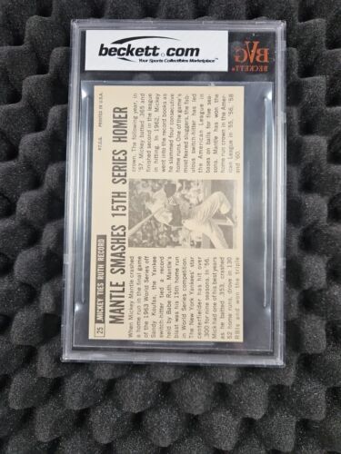 Mickey Mantle 1964 Topps Giants #25 NearMint+ BVG 7.5 NY Yankees Beckett Graded - Picture 4 of 4