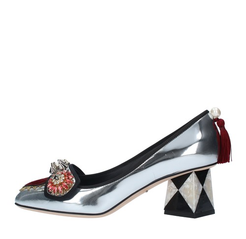 AMH1_DOLC Scarpe Decollete DOLCE E GABBANA Donna Argento | eBay