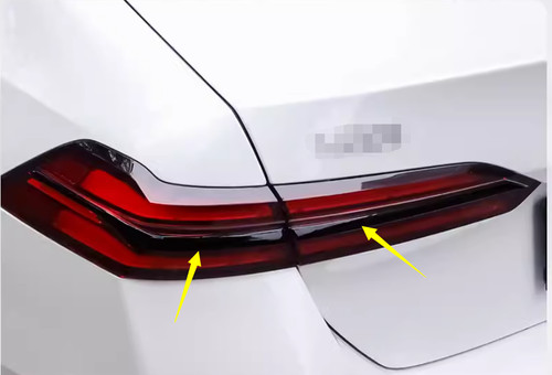 4x For BMW 5 series i5 2024-25 Soft black Rear Tail Light Lamp Strip cover trim - Foto 2 di 6