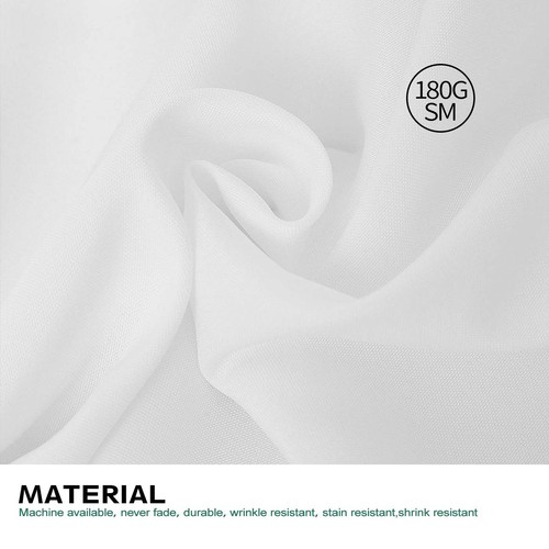 Surmente 10 Pack White Rectangle Tablecloth 60 x 102-inch Rectangular Polyest... - Picture 3 of 7