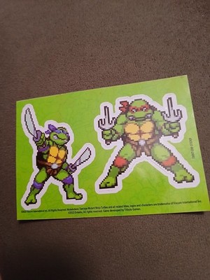TMNT Sticker Raphael 2022 Viacom Shredder's Revenge Promo Leonardo 8-bit Leo 