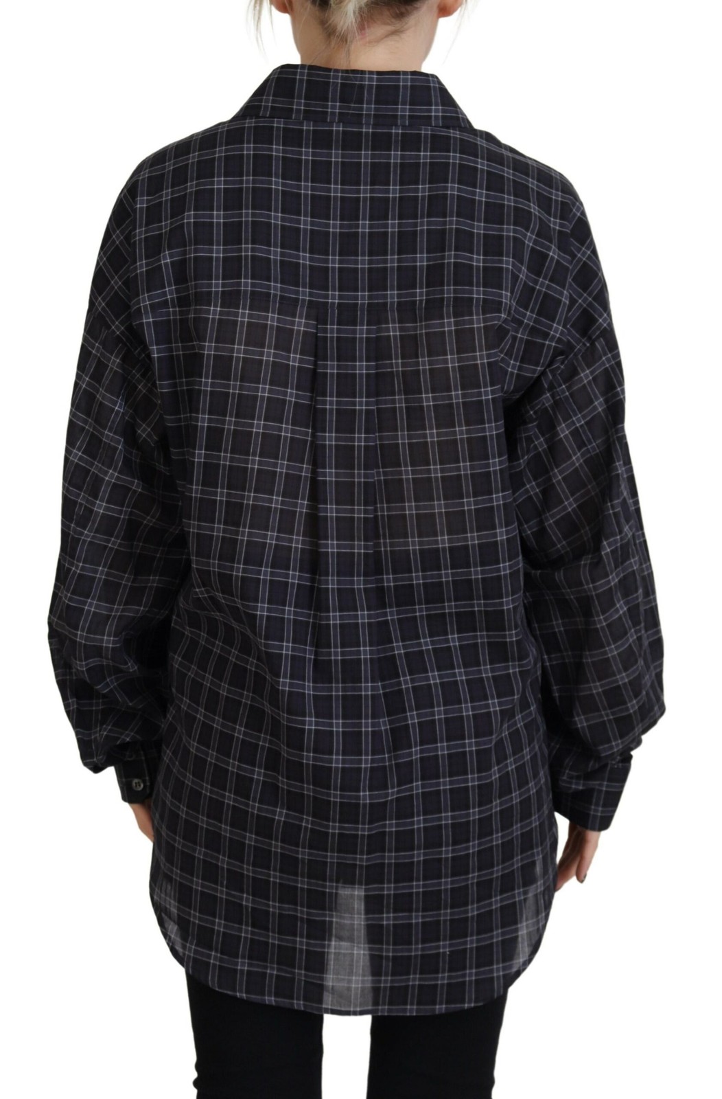 Dsquared² Black Checkered Collared Button Long Sl… - image 3