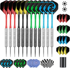 Freccette in Metallo, 12Pcs Alberi Di Dardo E Voli, Freccette Professionali, Fre