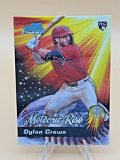 2025 Bowman Chrome Baseball Dylan Crews Meteoric Rise RC #MR-10 Nationals