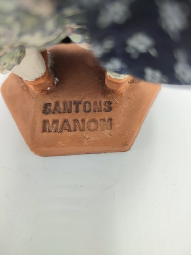 Santon de Provence, Terre cuite, La poissonnière, Signé Santons Manon - Picture 10 of 13