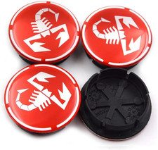 4 Tappi Coprimozzo per Fiat Abarth Marea Punto 500 50Mm Fregi Cerchi in Lega Cop