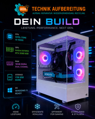 Powerful Intel Gaming PC | RTX 2060 | 1TB SSD | i5 10th Gen | 16GB RAM | Win 11 PRO
