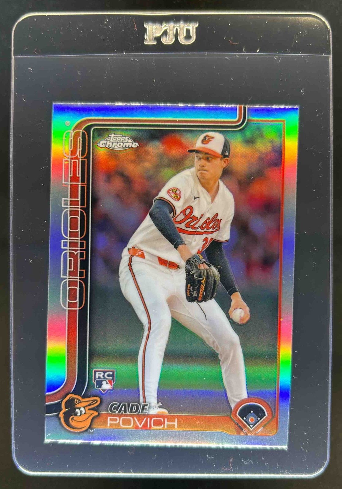 2025 Topps Chrome Cade Povich RC Refractor Rookie #140 Orioles