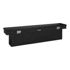 69in Toolbox Cargo Bed Storage Deep Slim-Line Truck Tool Box UWS Black Aluminum