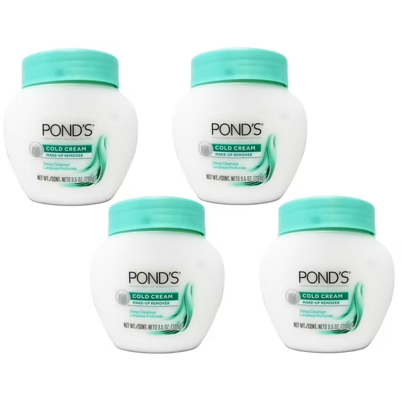 Pond Cold Cream Cleanser Deep Cleans and Removes Makeup 9.50 Ounces PACK OF 4