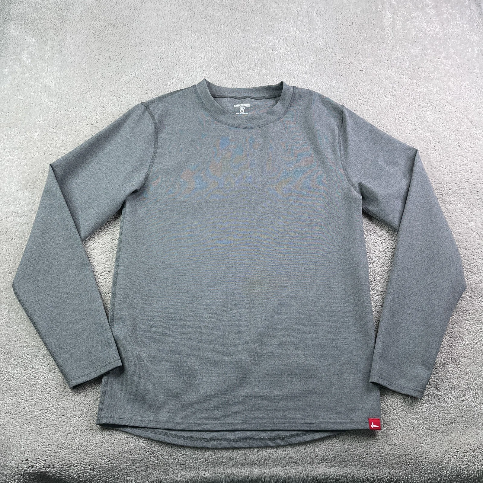 Kombi Shirt Mens XL Grey Performance Wool Blend Long Sleeve Base Layer Hiking