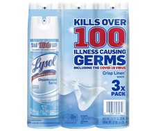 Lysol Disinfectant Spray, Crisp Linen Scent 19 oz. FREE AND FAST SHIPPING