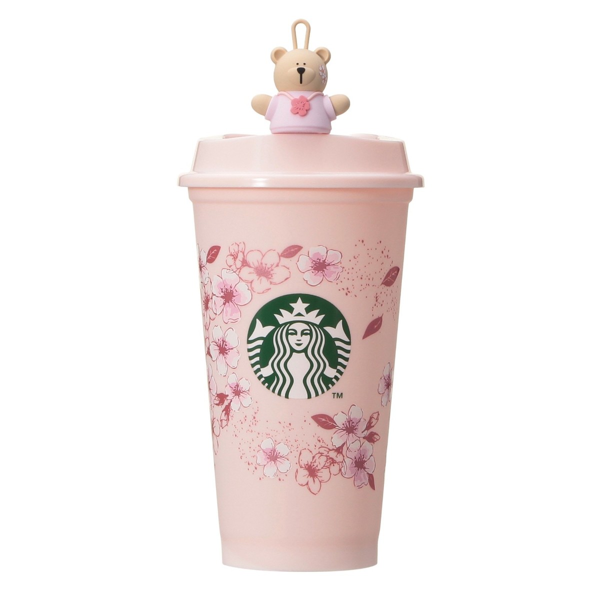Set of 2 Starbucks Sakura 2026 Reusable Cup & Drink Hole Cap