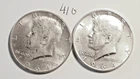 KENNEDY HALF DOLLAR,  90% SILVER,1964-P,  1964-D,  ---410