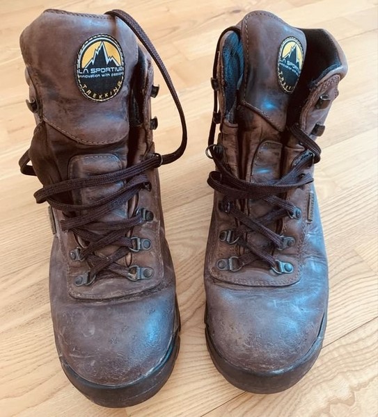 Men La Sportiva Boots Brown Leather 44