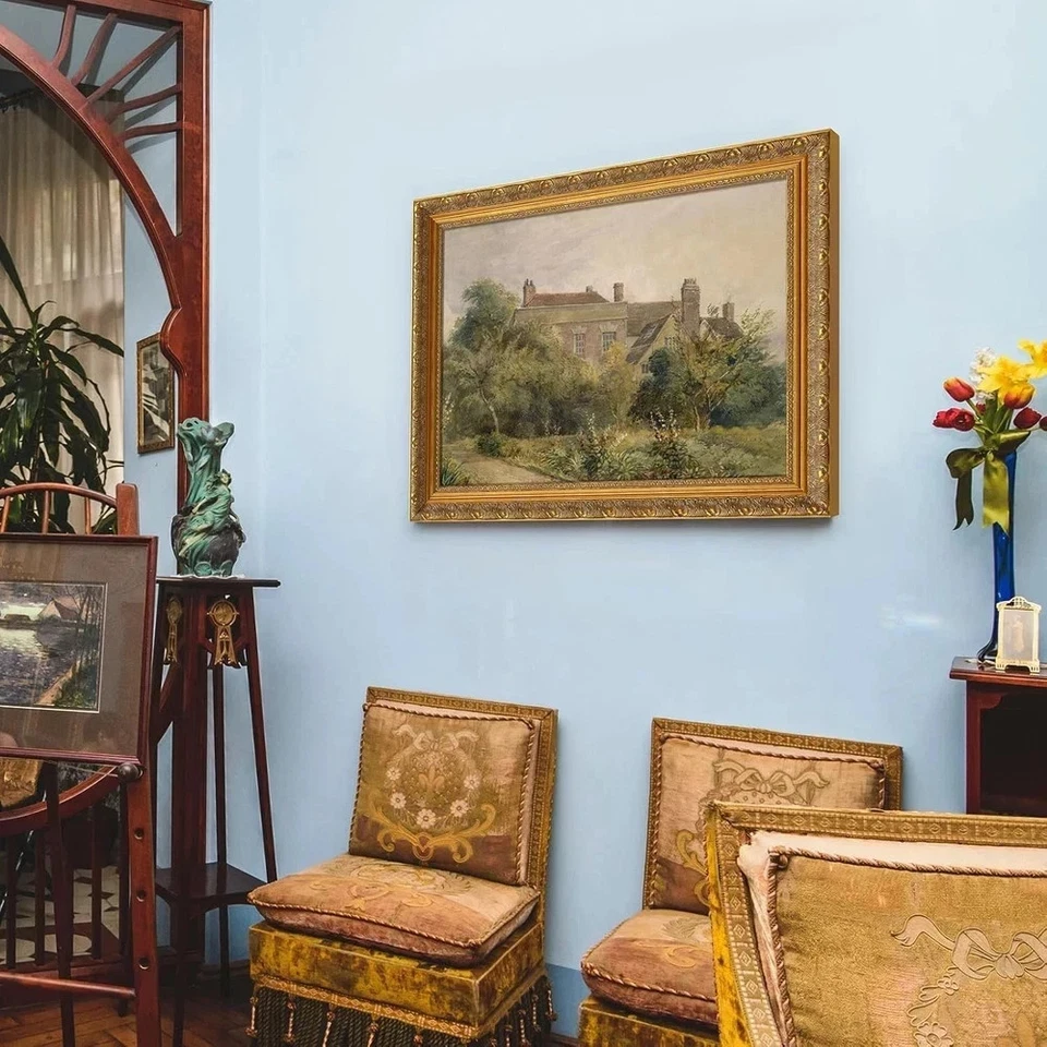 Marco de madera hágalo usted mismo para pinturas de lienzo 24X36, marco de lienzo antiguo ornamentado de 2,4" de ancho Foto 2 de 4