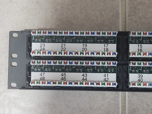 MOD-TAP 48 PORT RACK MOUNT PATCH PANEL NETWORKING CAT5 CAT5E CAT6 BLACK - Picture 6 of 8