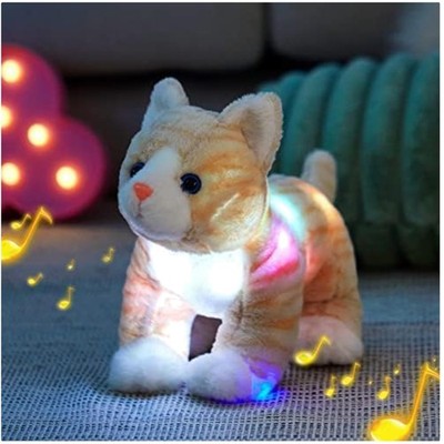 Light Up Musical Kitty Plush Toy with LED Night Lights
