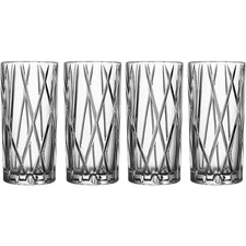Orrefors City Crystal Highball / Tumbler Glass (Set of Four)
