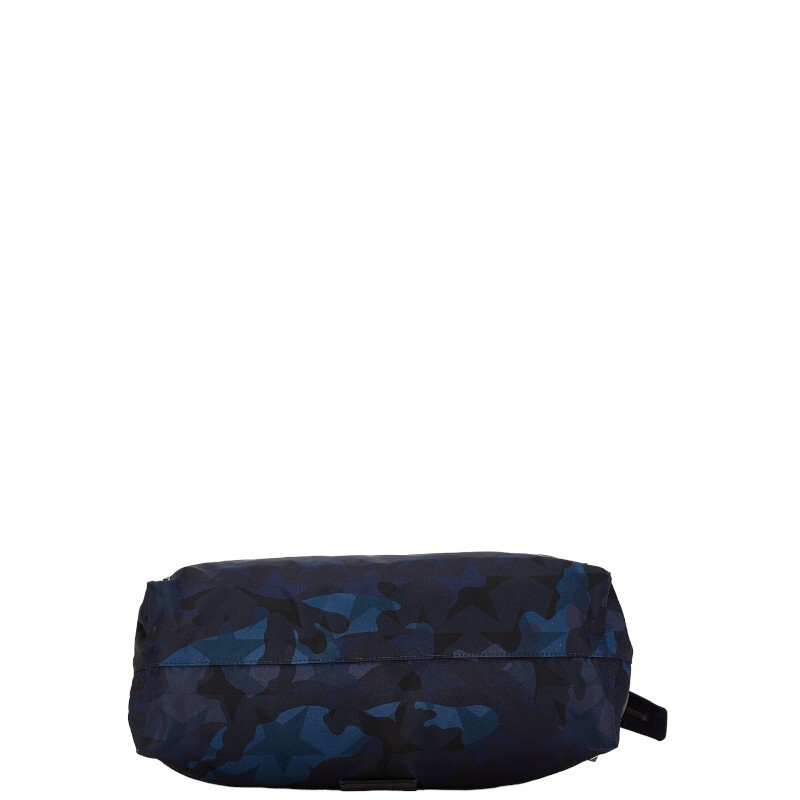 Valentino Camouflage Studded Nylon Tote Shoulder Bag Navy Blue Multicolor Used thumbnail 5