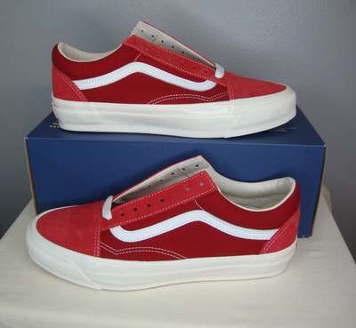 Vans Classic Old Skool LX Skate Shoes Men's 9.5 Red Suede Women's 11 OTW Premium
