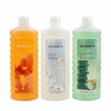Avon Senses Bubble Bath Orange,Cucumber,Sensitive Skin 24 oz Each New