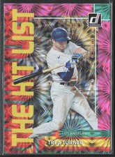 Trea Turner 2022 Donruss The Hit List Pink Fireworks #THL-1 Los Angeles Dodgers