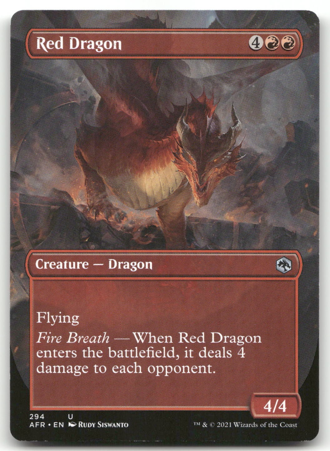Red Dragon (Borderless) #294 (NM) Forgotten Realms AFR Magic MTG