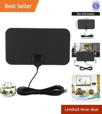 Portable Indoor TV Aerial with 13 Ft Cable - HD Channels & Strong Signal Booster