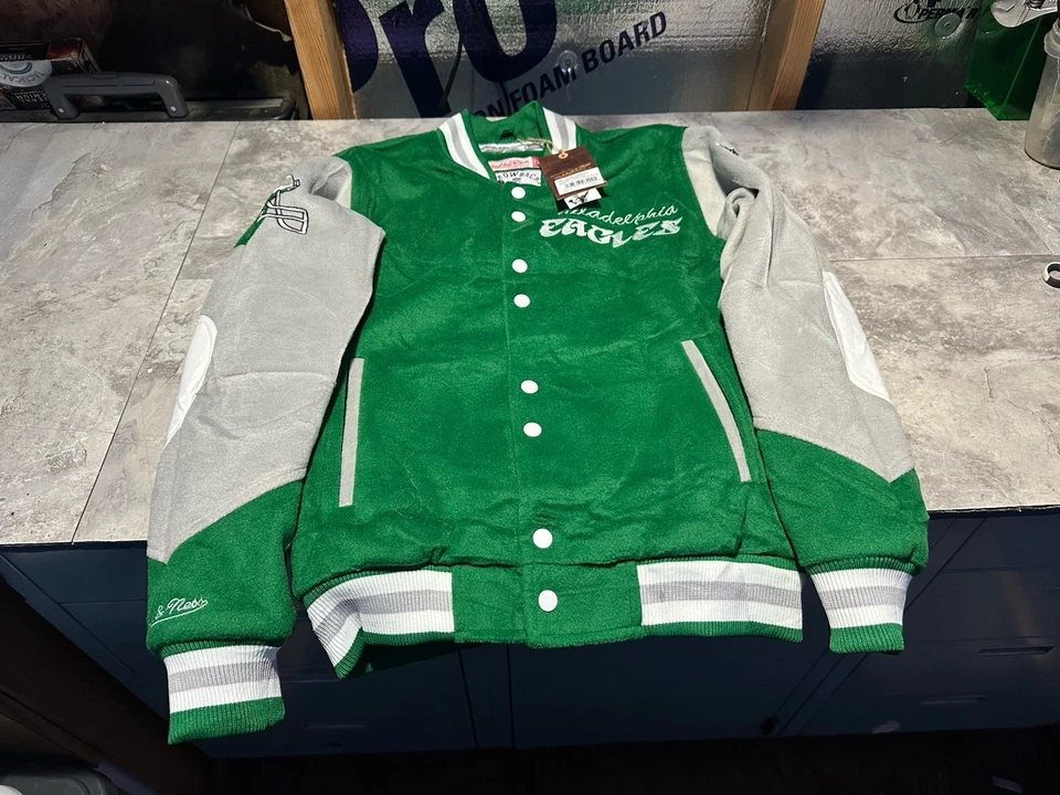 NWT Princess Diana Lady Di Philadelphia Eagles Mitchell & Ness Jacket XS - Image 3 of 3
