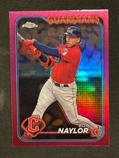 2024 Topps Chrome Bo Naylor Pink Refractor  Guardians #158