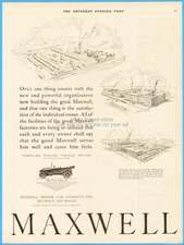 1921 Maxwell Motor Car Factory Oakland Avenue Plant Detroit MI Dayton Ohio Ad