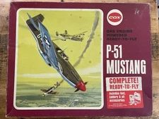 COX P-51 Mustang Gas Engine Powered Ready To Fly Model Airplane Kit Vintage