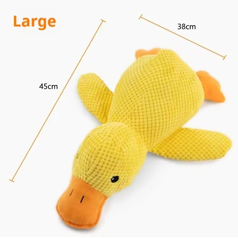 Stomping Duck Dog Toy Bite Resistant Plush Chew Toy for Large Dogs Interactive