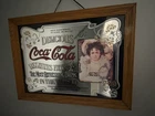 Vintage Coca Cola 5c  "Relieves Fatigue" Framed Advertising Mirror 21"x15"