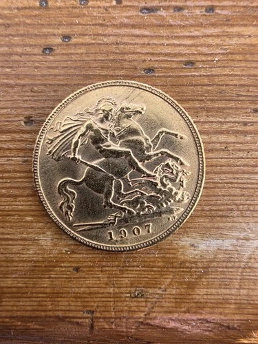 1907 Edward VII Gold Half Sovereign — photo from the most recent tracked eBay sale