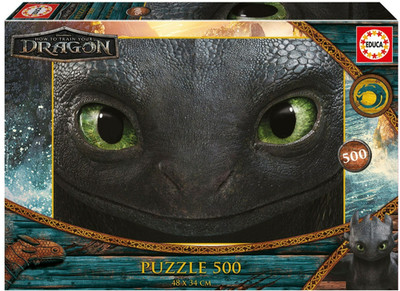 NEW Educa Jigsaw Puzzle 500 Pieces Movie and TV Theme How to train your dragon