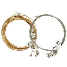 Bonsicoky A Set of 24 Harp Strings, Replacement Metal String for Harp