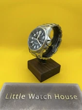 LUMINOX 1820 series wristwatch Quartz Analog black silver day date Working